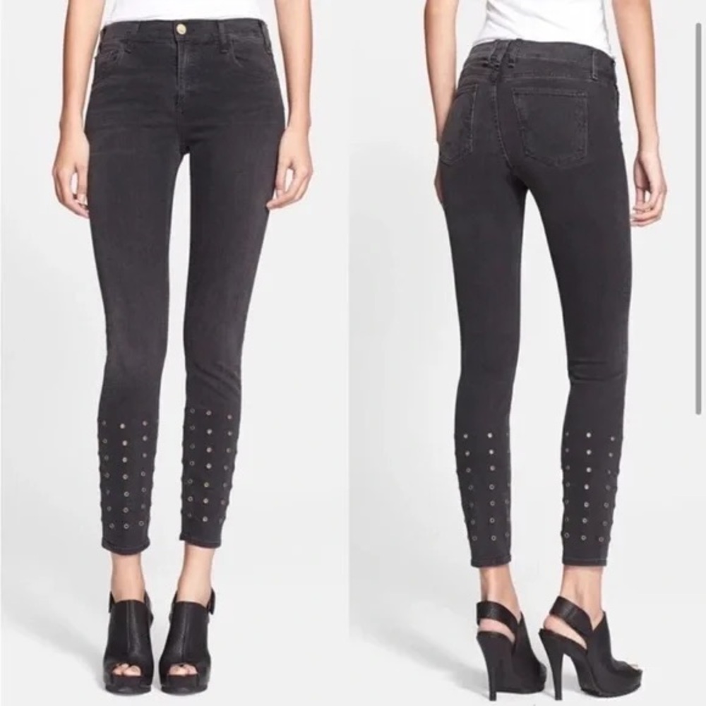 McGuire Newton Skinny Jeans with Grommets Faded Black - Size 28